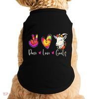 Peace Love Goats Goat Whisperer Farm Animal Lover Farmer Doggie Tank thumb 0