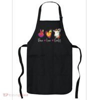 Peace Love Goats Goat Whisperer Farm Animal Lover Farmer Apron thumb 0