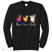 Peace Love Goats Goat Whisperer Farm Animal Lover Farmer Sweatshirt thumb 0