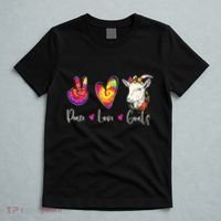 Peace Love Goats Goat Whisperer Farm Animal Lover Farmer T-Shirt thumb 5