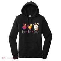Peace Love Goats Goat Whisperer Farm Animal Lover Farmer Women's Hoodie thumb 0