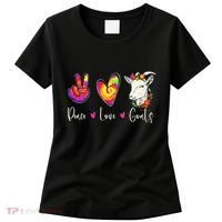 Peace Love Goats Goat Whisperer Farm Animal Lover Farmer Women's T-Shirt thumb 0