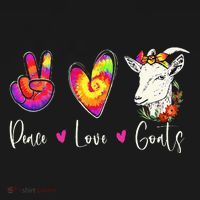 Peace Love Goats Goat Whisperer Farm Animal Lover Farmer Kids Hoodie thumb 5