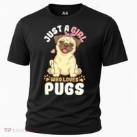Pug Love Girl Cooling Performance Crew T-Shirt thumb 0