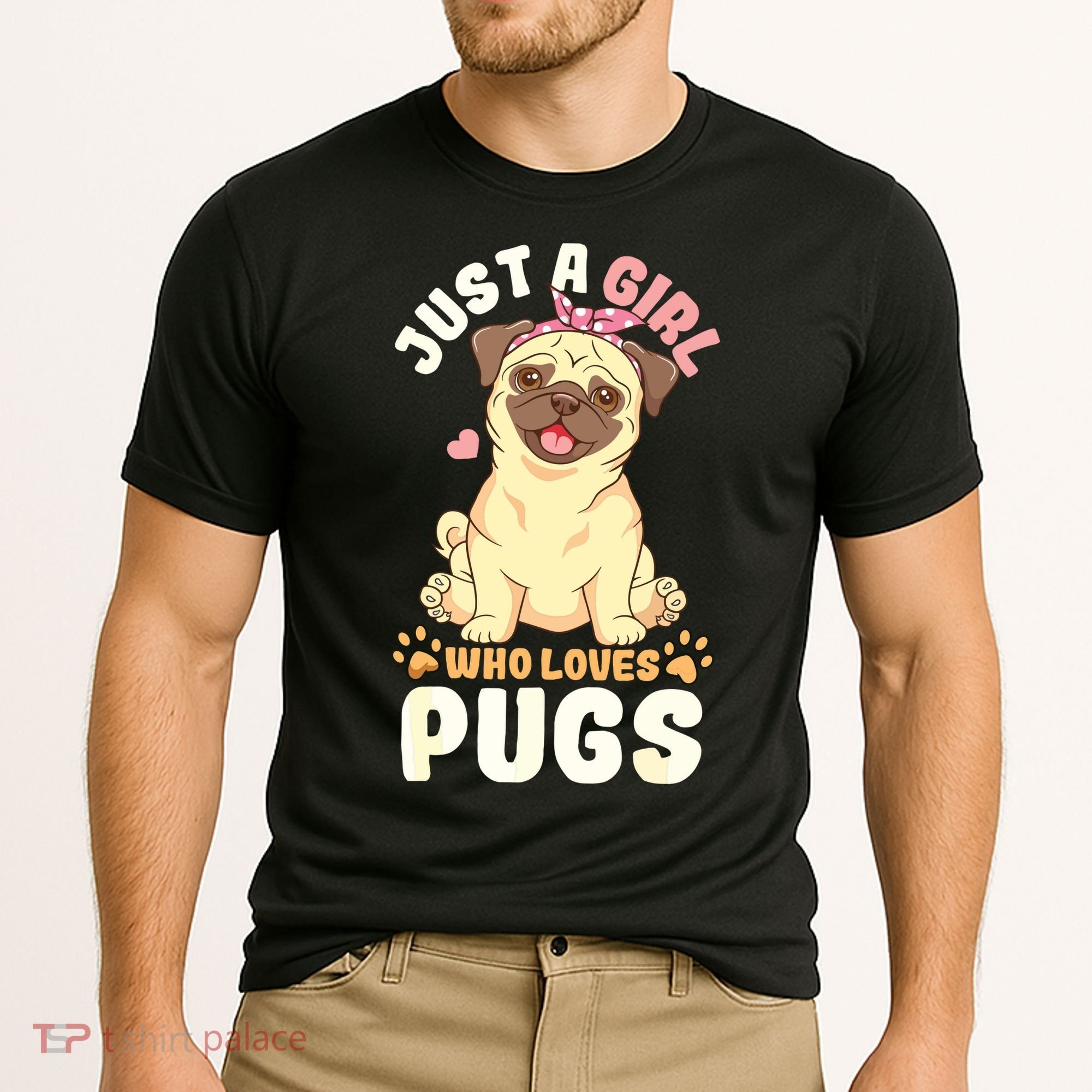 Pug Love Girl Cooling Performance Crew T-Shirt