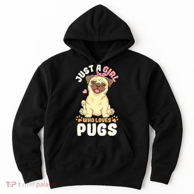 Pug Love Girl Hoodie