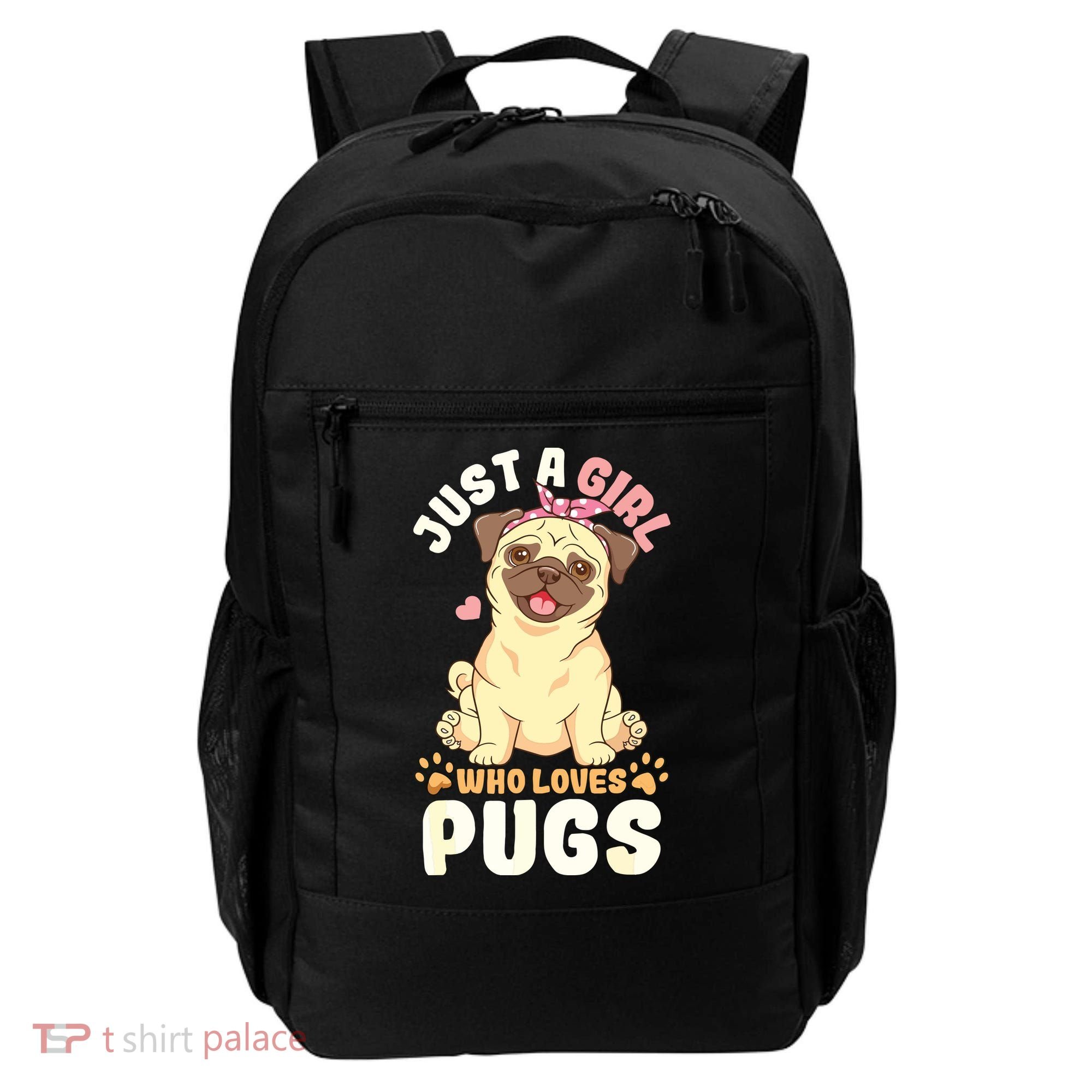 Pug Love Girl Backpack