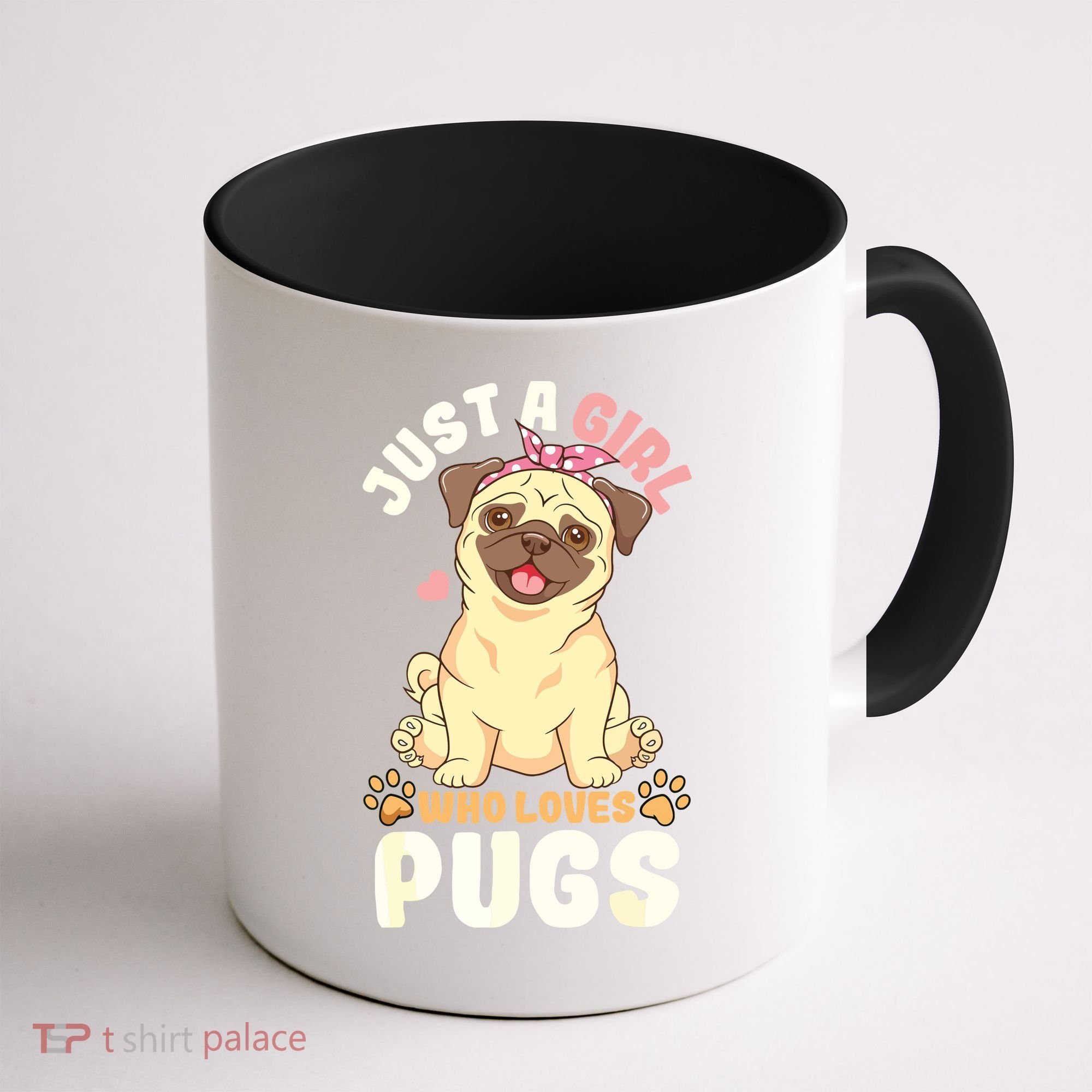 Pug Love Girl Coffee Mug