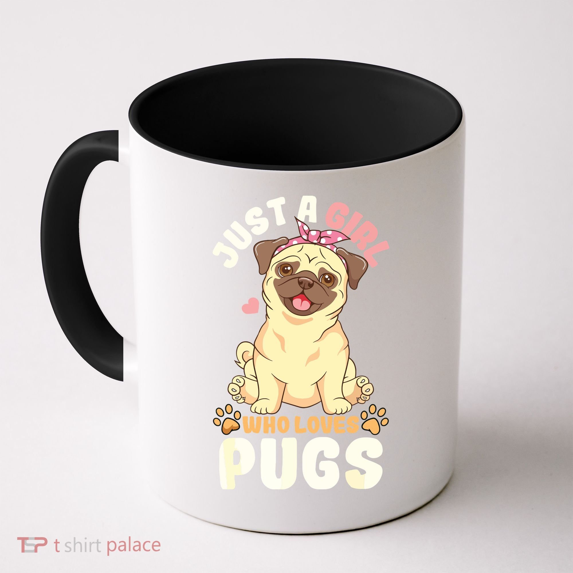Pug Love Girl Coffee Mug
