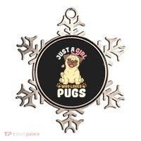 Pug Love Girl Ornament thumb 0
