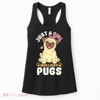 Pug Love Girl Women's Tank Top thumb 0
