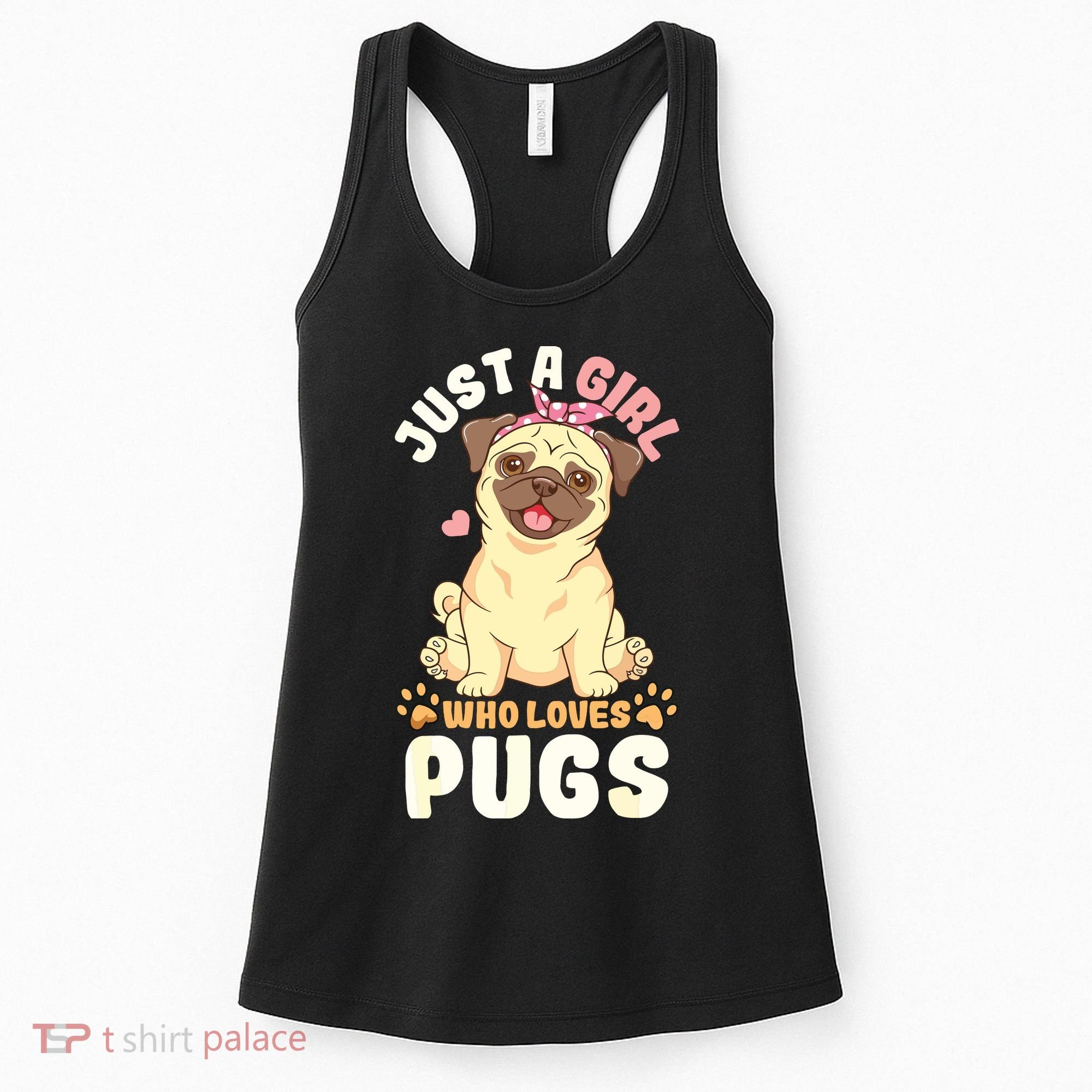 Pug Love Girl Women's Tank Top