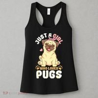 Pug Love Girl Women's Tank Top thumb 3