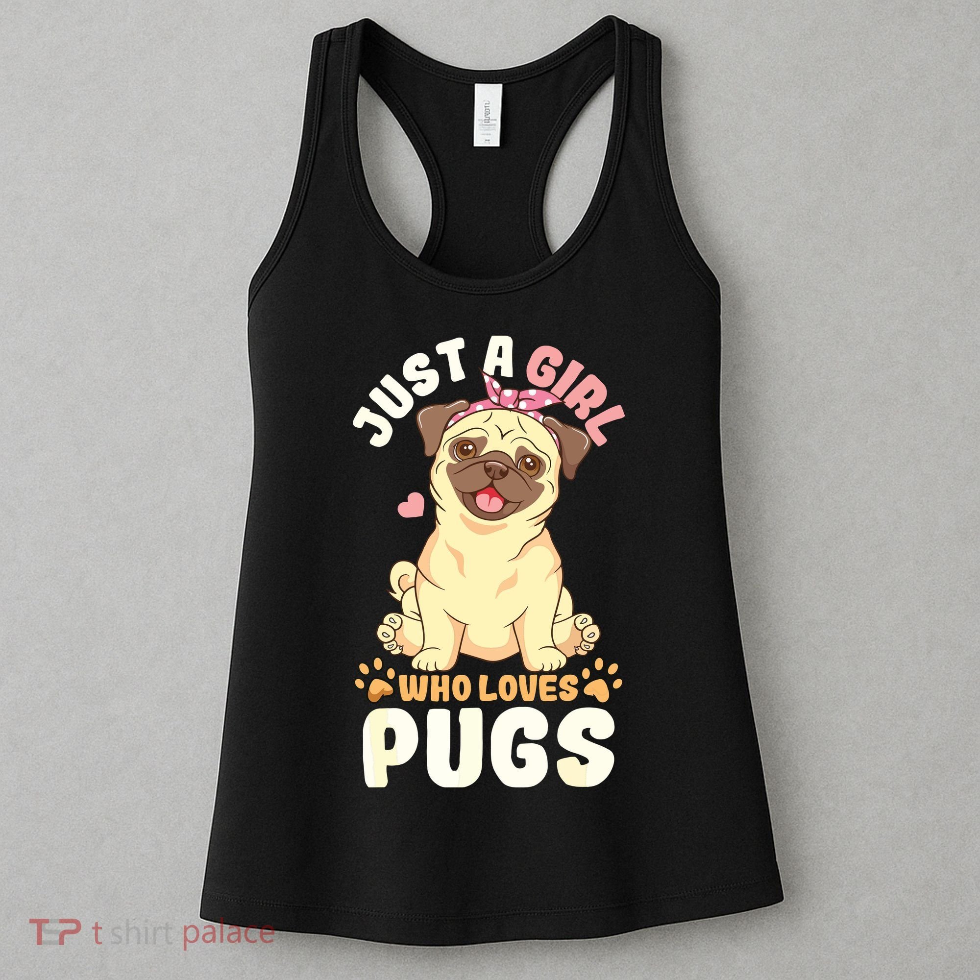 Pug Love Girl Women's Tank Top