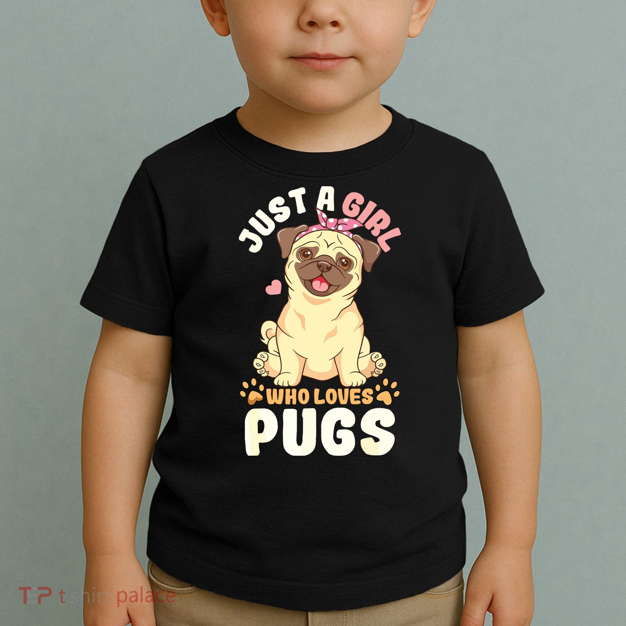 Pug Love Girl Toddler T-Shirt