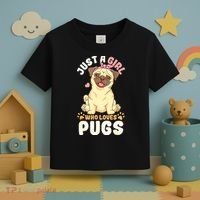 Pug Love Girl Toddler T-Shirt thumb 3