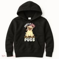 Pug Love Girl Kids Hoodie thumb 0