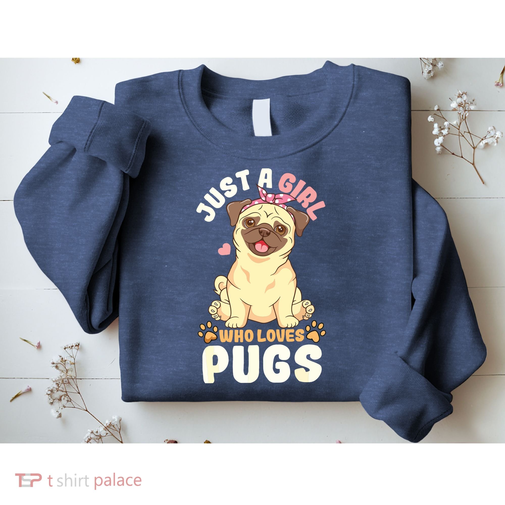 Pug Love Girl Sweatshirt