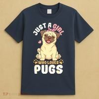 Pug Love Girl T-Shirt thumb 4
