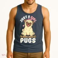 Pug Love Girl Tank Top thumb 3