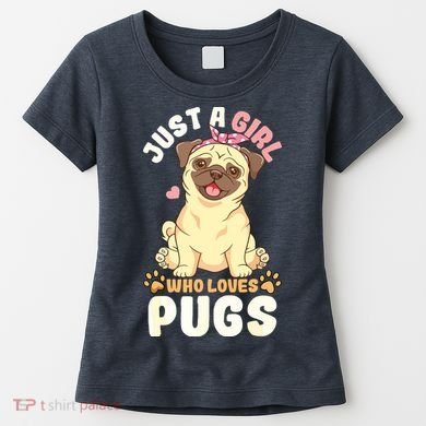 Pug Love Girl Women's T-Shirt