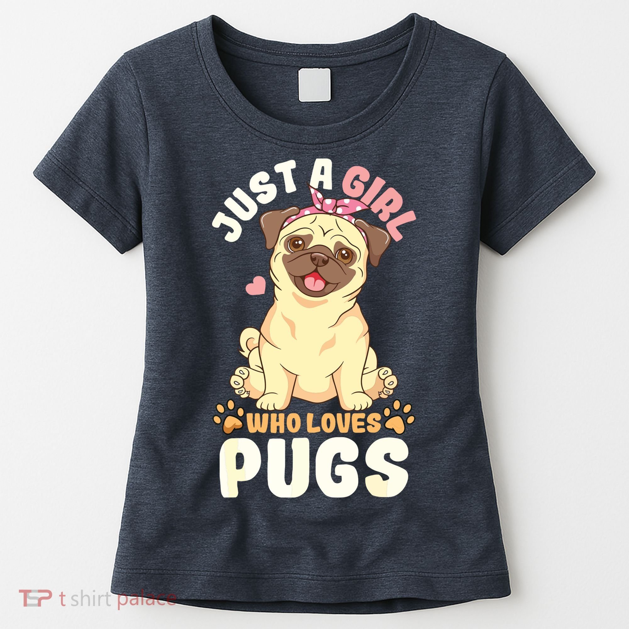Pug Love Girl Women's T-Shirt