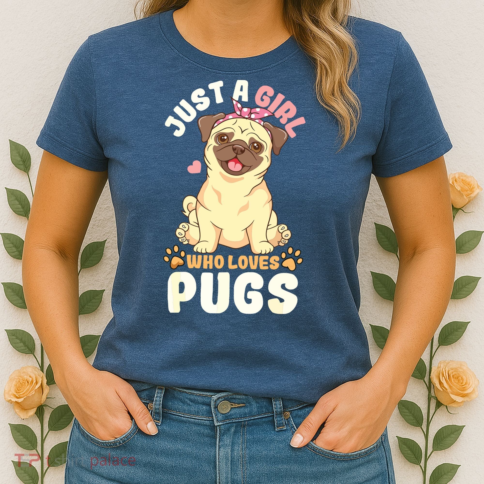 Pug Love Girl Women's T-Shirt