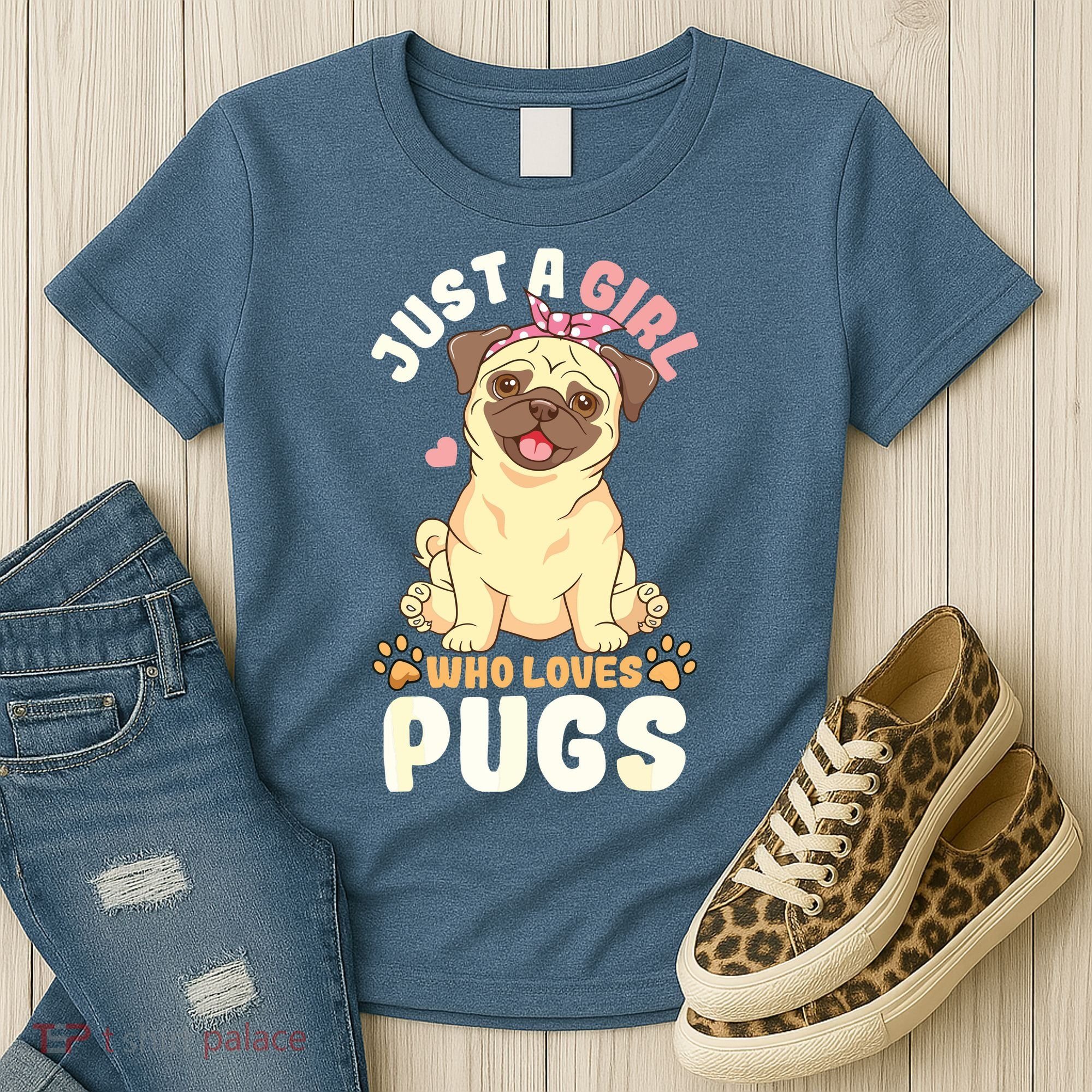 Pug Love Girl Women's T-Shirt