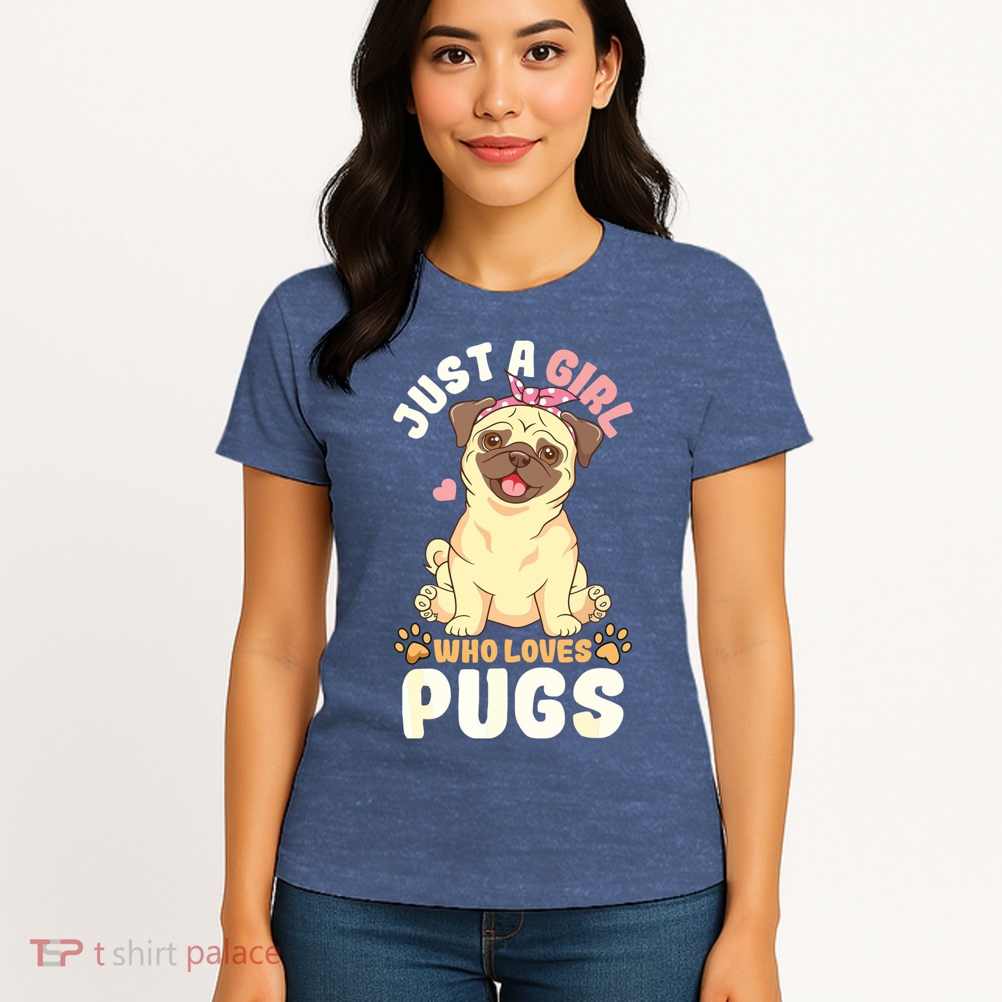 Pug Love Girl Women's T-Shirt