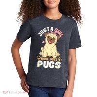 Pug Love Girl Kids T-Shirt thumb 2