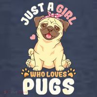 Pug Love Girl Kids T-Shirt thumb 4