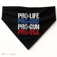 Pro Life God Gun Usa Conservative Republican Pro America USA-Made Doggie Bandana thumb 0