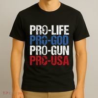 Pro Life God Gun Usa Conservative Republican Pro America T-Shirt thumb 3