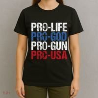 Pro Life God Gun Usa Conservative Republican Pro America T-Shirt thumb 4