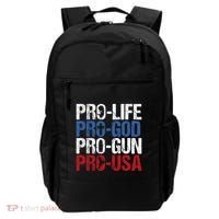 Pro Life God Gun Usa Conservative Republican Pro America Backpack thumb 0