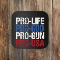 Pro Life God Gun Usa Conservative Republican Pro America Coaster thumb 0
