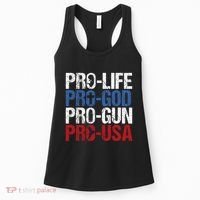 Pro Life God Gun Usa Conservative Republican Pro America Women's Tank Top thumb 0