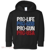 Pro Life God Gun Usa Conservative Republican Pro America Toddler Hoodie thumb 0