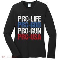 Pro Life God Gun Usa Conservative Republican Pro America Women's Long Sleeve Shirt thumb 0