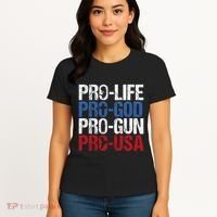 Pro Life God Gun Usa Conservative Republican Pro America Women's T-Shirt thumb 4