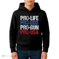 Pro Life God Gun Usa Conservative Republican Pro America Kids Hoodie thumb 4