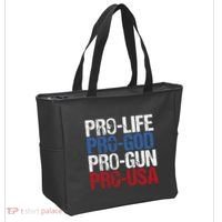 Pro Life God Gun Usa Conservative Republican Pro America Tote Bag thumb 2