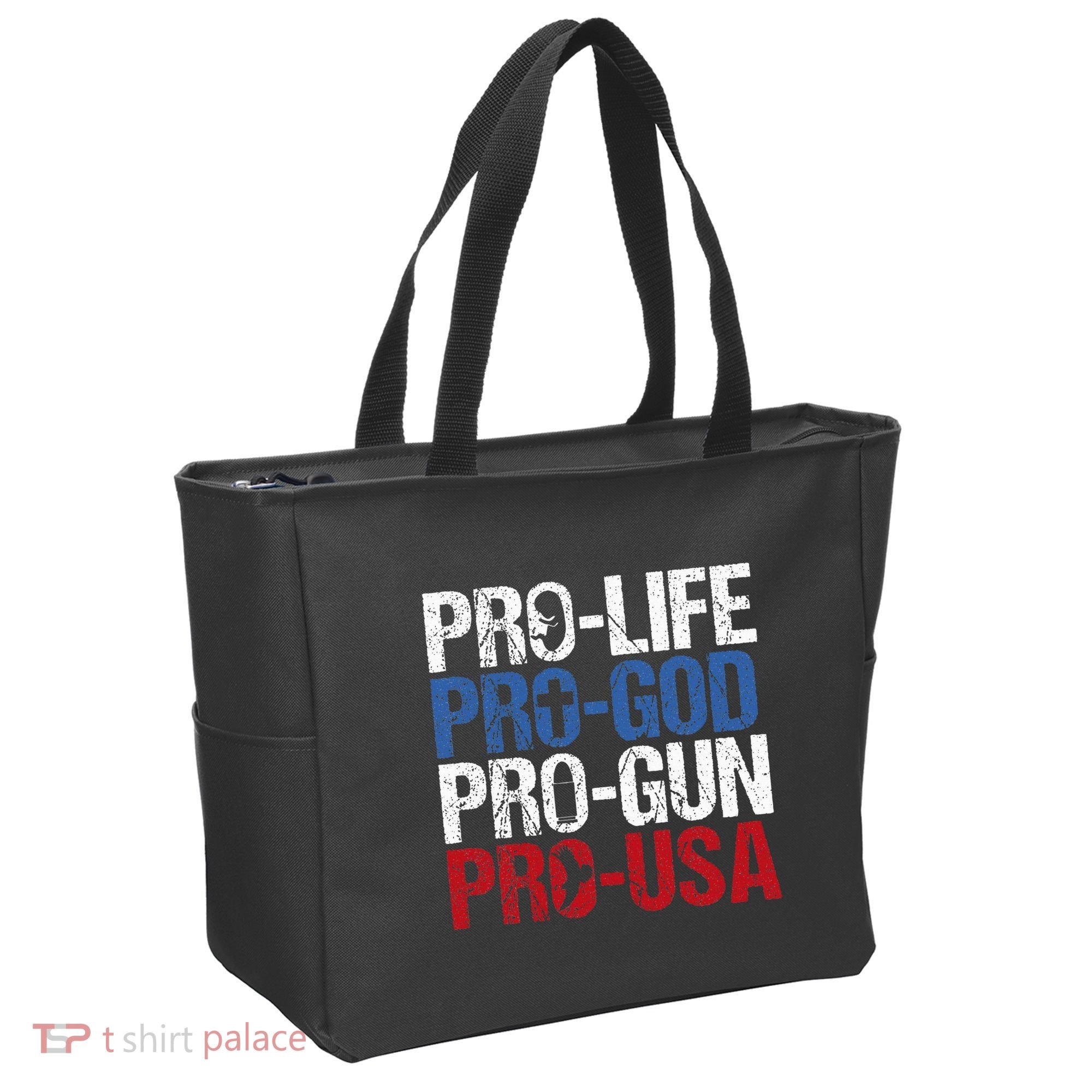 Pro Life God Gun Usa Conservative Republican Pro America Tote Bag
