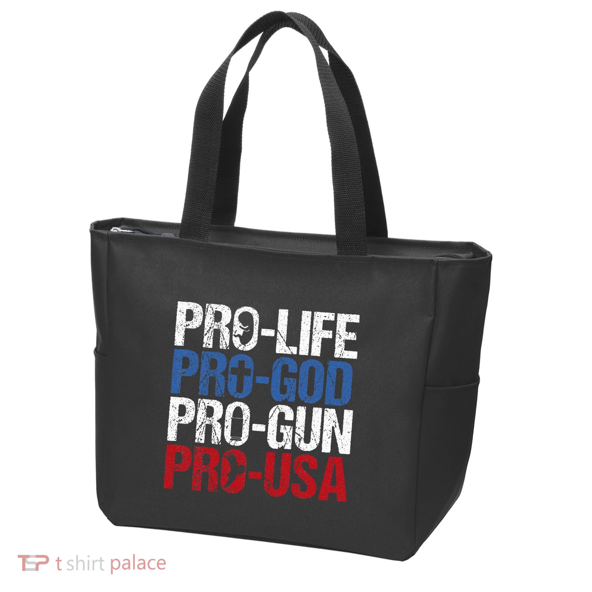 Pro Life God Gun Usa Conservative Republican Pro America Tote Bag