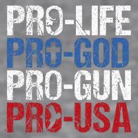 Pro Life God Gun Usa Conservative Republican Pro America Women's Racerback Cropped Tank thumb 2