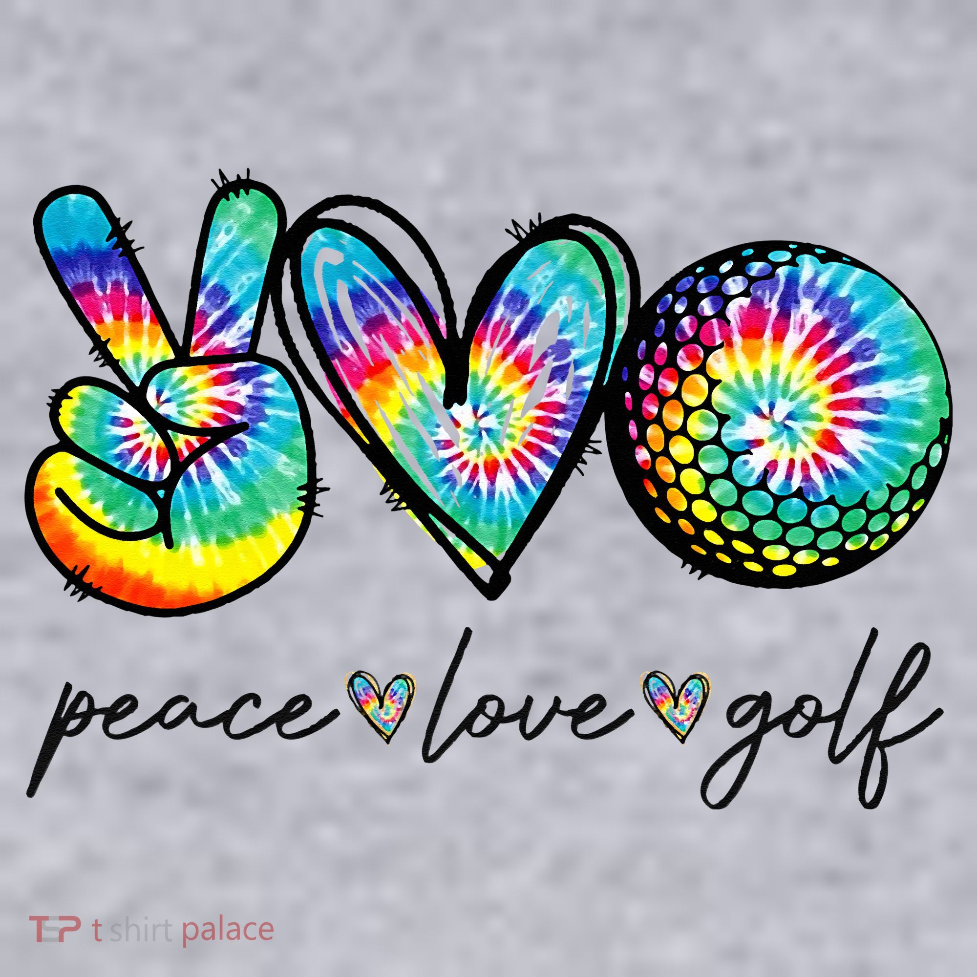 Peace Love Golf Tie Dye Cute Golf Lovers Women's Sweatshirt