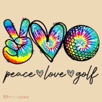 Peace Love Golf Tie Dye Cute Golf Lovers Tote Bag thumb 4