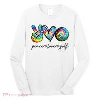 Peace Love Golf Tie Dye Cute Golf Lovers Long Sleeve Shirt thumb 0