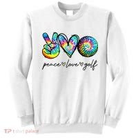 Peace Love Golf Tie Dye Cute Golf Lovers Sweatshirt thumb 0