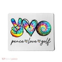 Peace Love Golf Tie Dye Cute Golf Lovers Mousepad thumb 0